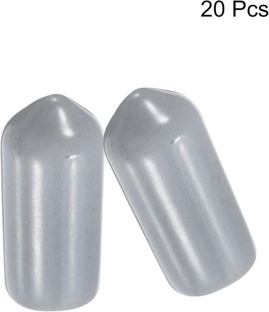 uxcell 20pcs Rubber End Caps 7mm ID Vinyl PVC Round Tube Bolt Cap Cover Screw - Image 2