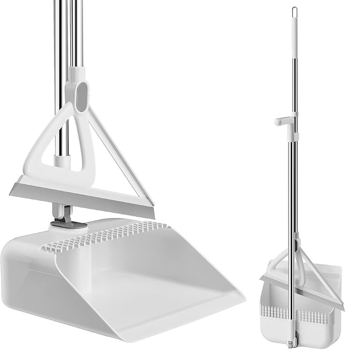Household Broom with Dustpan Combo Set, Air Broom with Extra-Long Adjustable by SWIFTIRON