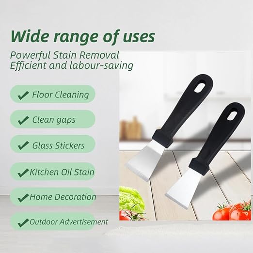 2Pcs Cleaning Scraper for Ovens, Induction Hob, Stainless Steel Multi-Kitchen - Image 3