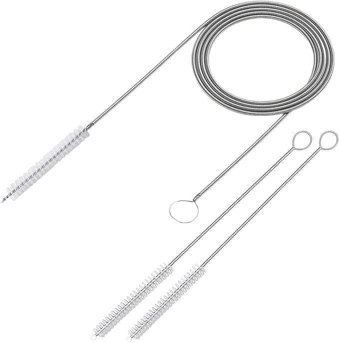 Long Drain Wire Brush, 60 Inch Flexible Pipe Tube Brush, Nylon Stainless Steel by Unknown