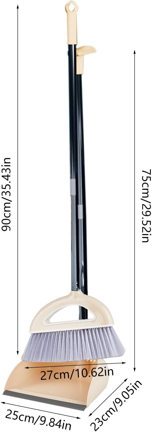 Broom and Dustpan Combo for Office, Broom and Dustpan Set for Home, Long Handle - Image 3