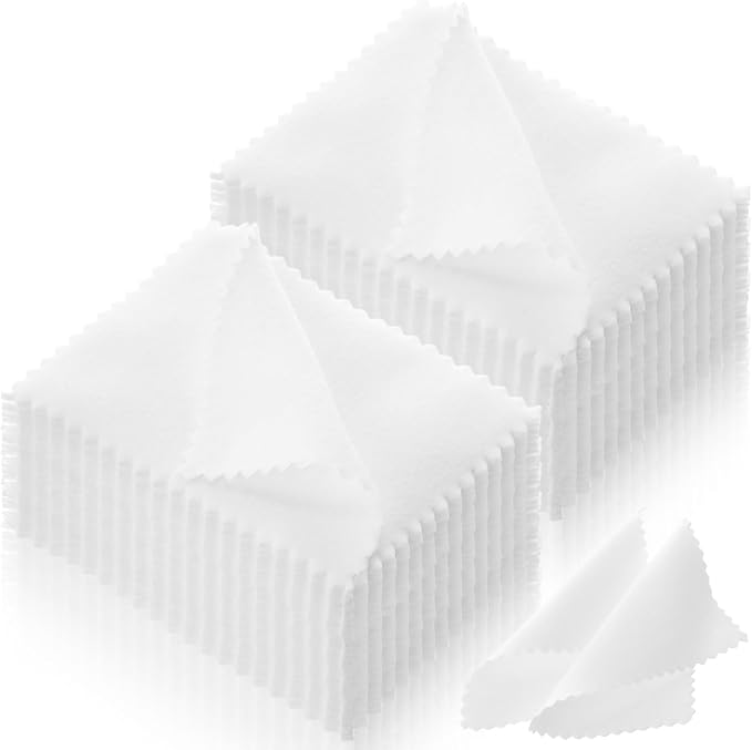 Tatuo 200 Pieces Jewelry Polishing Cloth 2.36 x 3.15 Inch Double-Sided by Tatuo