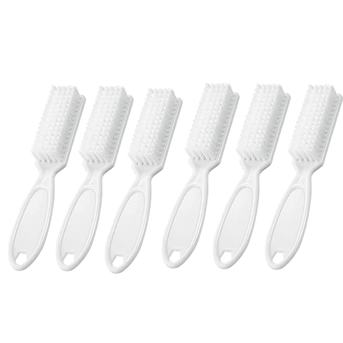 6Pcs Handle Grip Nail Brush, Hand Fingernail Cleaner Brush Manicure Tools Scrub by SQULIGT