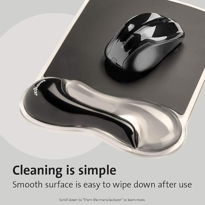 Kensington Mousepad and Gel Wrist Rest, 11-2/5" x 17-7/10", Ergonomic Design - Image 6