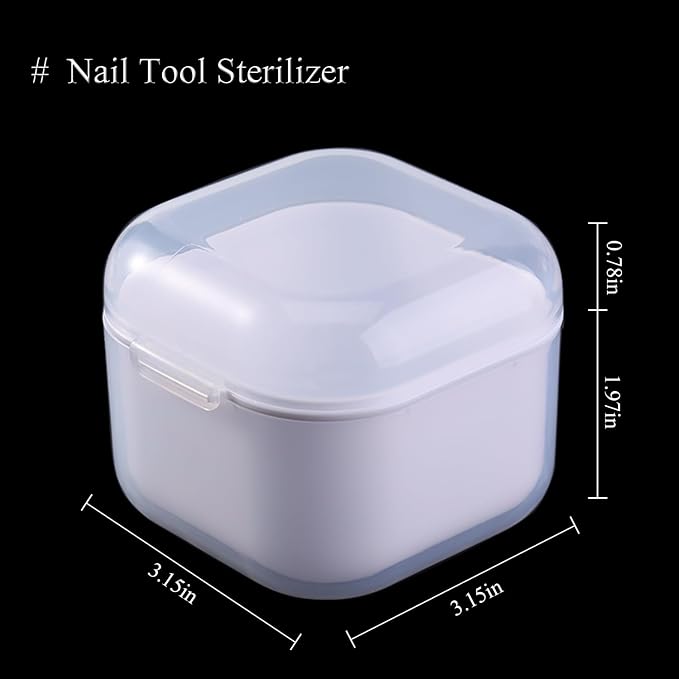 1Pcs Nail Tool Sterilizer, Nail Drill Bits Cleaning Box Disinfection Container - Image 2
