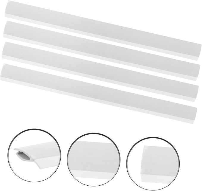 FRCOLOR 4pcs Rubber Dustpan Lip Replacement and Edge Strip Grey Broom Accessory - Image 9