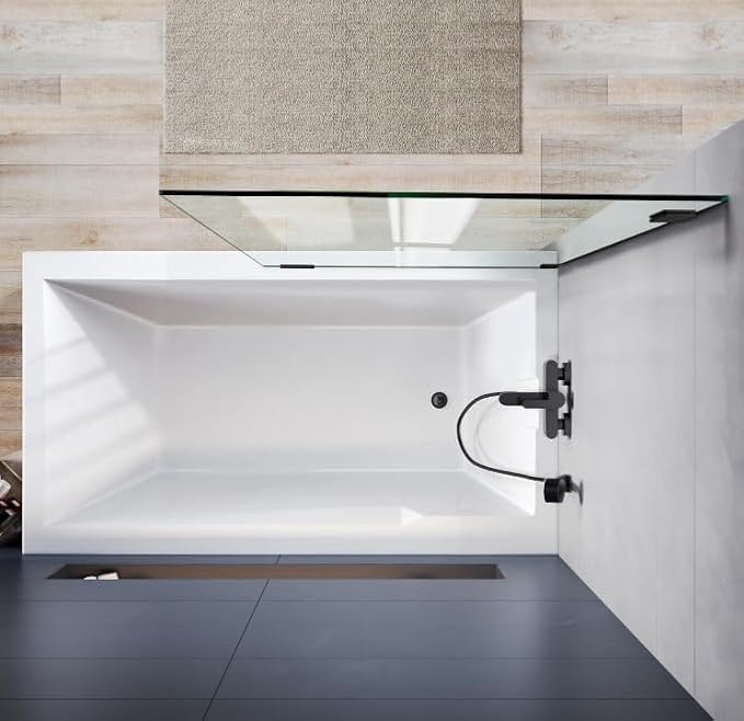 Frameless Shower Door ，1/4" Clear Tempered Glass Shower Screen - Image 5