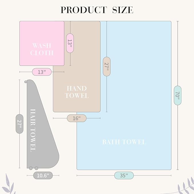35X70 Inches Extra Large Bath Towels Sets of 4 - Image 6