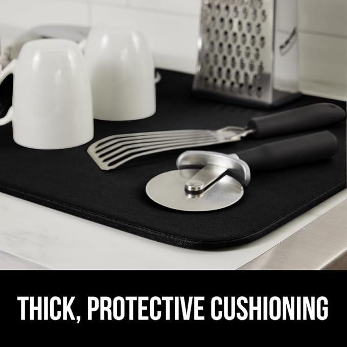 GORILLA GRIP Ultra Water Absorbent Microfiber Dish Drying Mat, Quick Dry Thick - Image 7