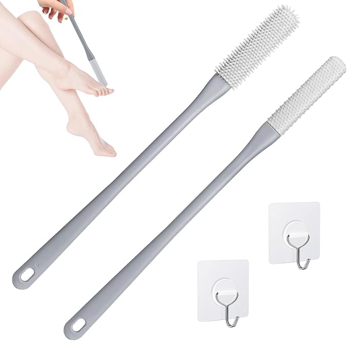 2 Pack Toe Cleaning Brush, Silicone Foot Scrubber by Fivaran