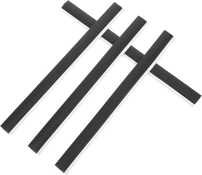 4pcs Rubber Dustpan Edge Strips Easy Replacement Lip Refills by Abaodam
