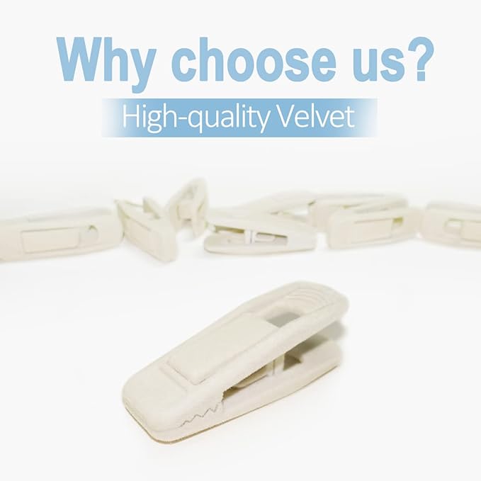 Beige Velvet Hanger Clips, Non-Slip Velvet Clip Work Perfectly - Image 2