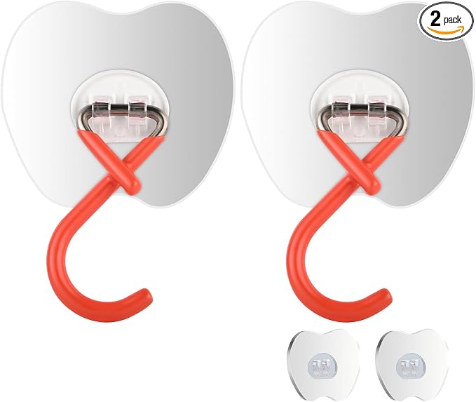 No Drill Large Adhesive Wall Hooks, Broom Holder by HCTESCO
