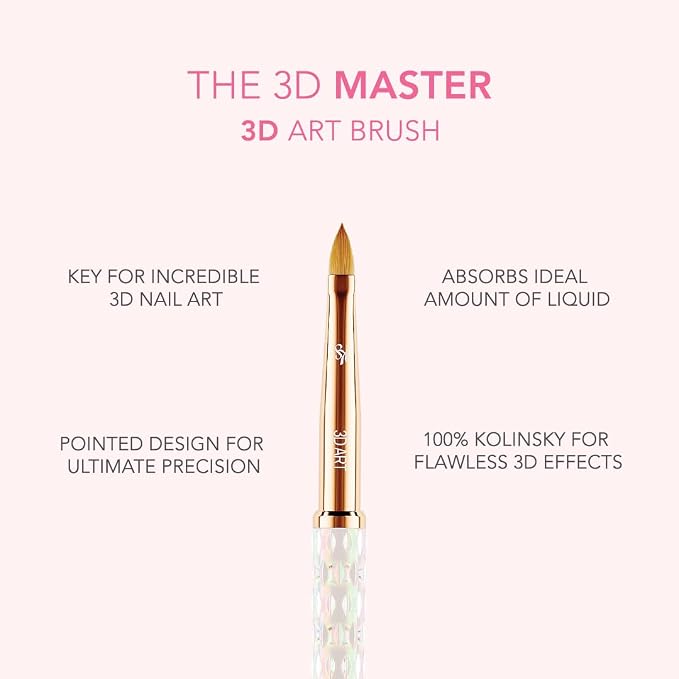 Kiara Sky 3D Nail Art Brush | 100% Kolinsky - Image 3