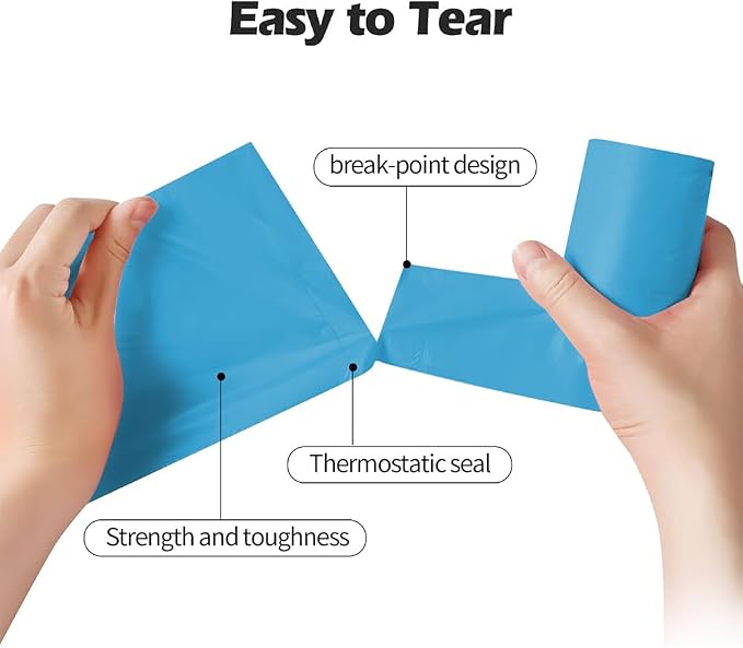 2-4 Gallon Portable Trash Bags, Bedroom Trash Can, Strong Trash Bags（Blue） - Image 4
