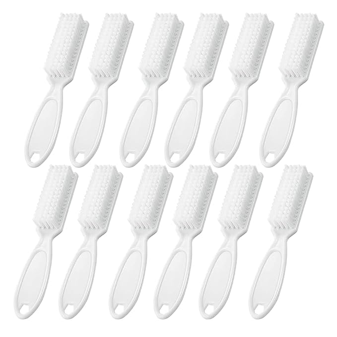 12Pcs Nail Brush for Cleaning Fingernails, Handle Grip Cleaning Brush for Nail by SQULIGT