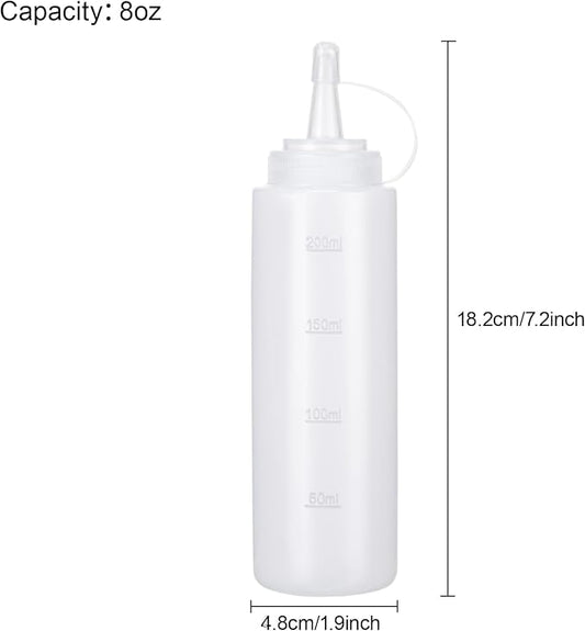 Condiment Squeeze Bottles Ketchup Dispenser, 6 Pack 8oz Squeeze Bottles - Image 2