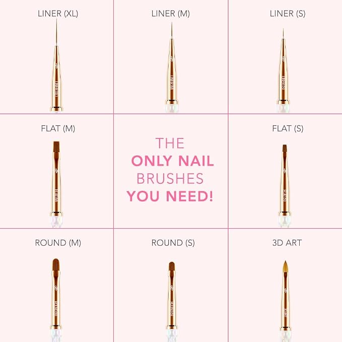 Kiara Sky Nail Art Brush Collection | Set of 8 Brushes - Image 5