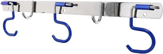 NUOBESTY Stainless Steel Wall Mounted Mop Holder and Towel Storage Hooks Set by NUOBESTY
