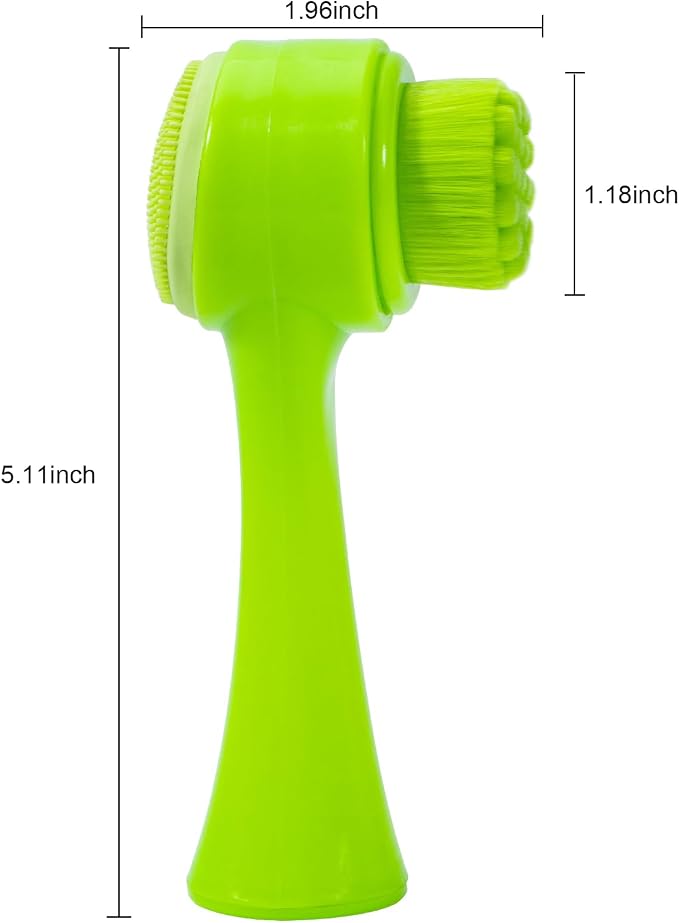 Face Brush 2 in 1, Silicone Facial Cleansing Exfoliating Brush Soft Bristles - Image 5