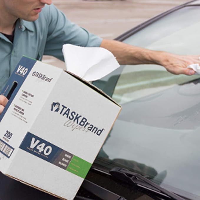 TaskBrand N-V040CGW Center Pull Wipers White 10 x 12 - Image 3