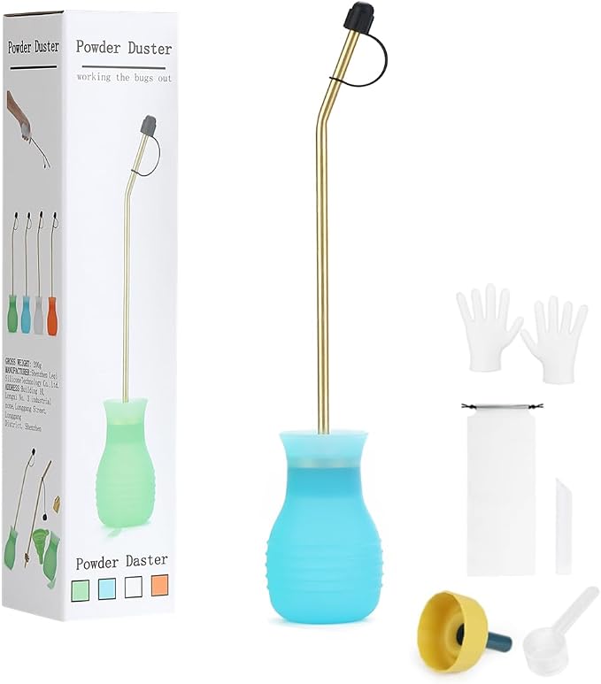 Powder Duster/Large Diatomaceous Earth Bulb Duster/Powder Applicator by DustFlux