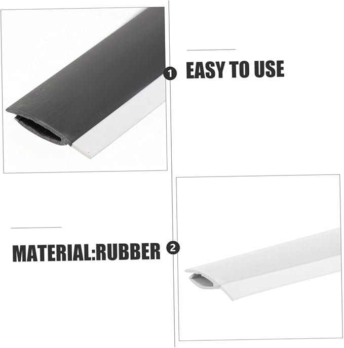 ABOOFAN 4pcs Rubber Dustpan Lip Replacement Strips Soft Edge Seal - Image 8