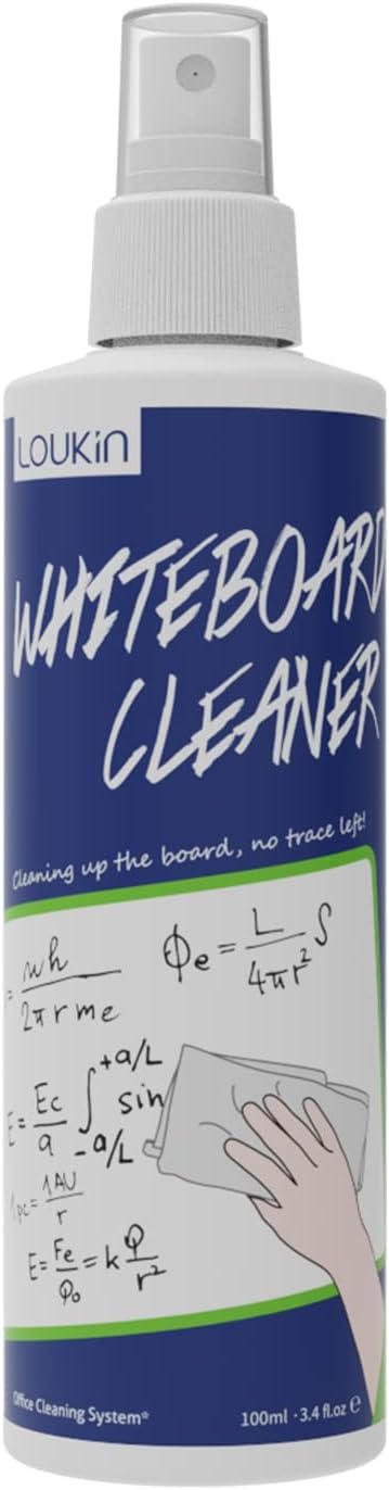 loukin Non-Toxic Whiteboard Cleaner, 3.4 fl oz Dry Erase Board Cleaner by LOUKIN