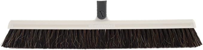 Horse Hair Broom Head – 18" Thin, Narrow Upright Swivel Broom Head by Superio