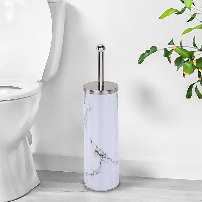 Zahari Home Marble Toilet Bowl Brush and Holder - Image 4
