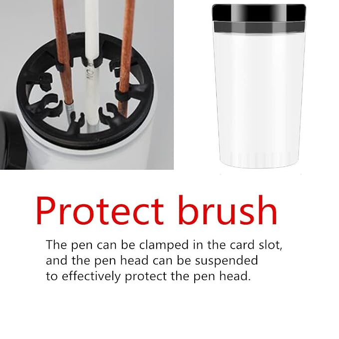 2 Pack Nail Art Brush Cleaner Cup, Acrylic Nail Art Tip Brushes Holder Remover - Image 5