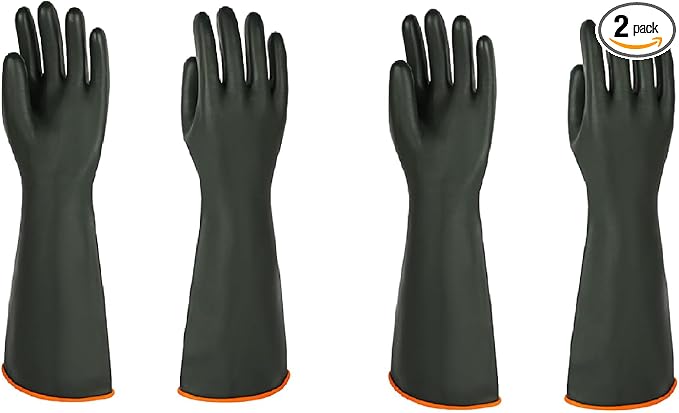 Heavy Latex Chemical Resistant Gloves by GOLVESHELPYOUIMPROVELIFE