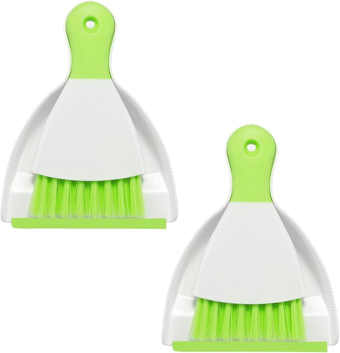 NACENA Mini Dustpan and Brush Set 2 Pack, Small Broom and Dustpan Set Dust Pan by NACENA