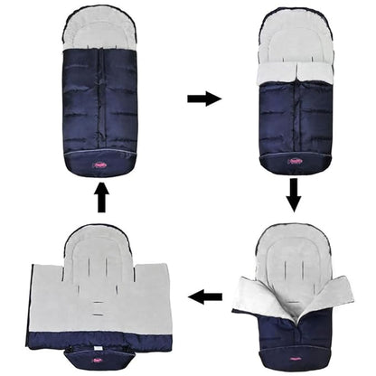 0-4T Anti-Kick Winter Warm Stroller Blanket,Cozy Baby Sleeping Bag Cocoon Adaptable for All Strollers Waterproof,Anti-Slip,Extendable,Multifunction Use Footmuff for Stroller Blanket