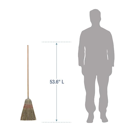 Boardwalk Corn/Fiber Brooms, Corn/Yucca Bristles, 53.5" Overall Length - Image 3