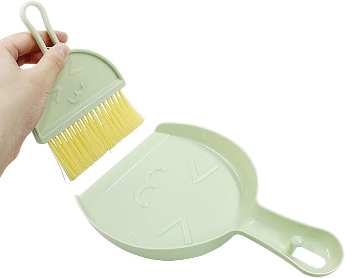 Hitefu Small Broom and Dustpan Set, Mini Dust Pans and Brush Set, Broom - Image 2