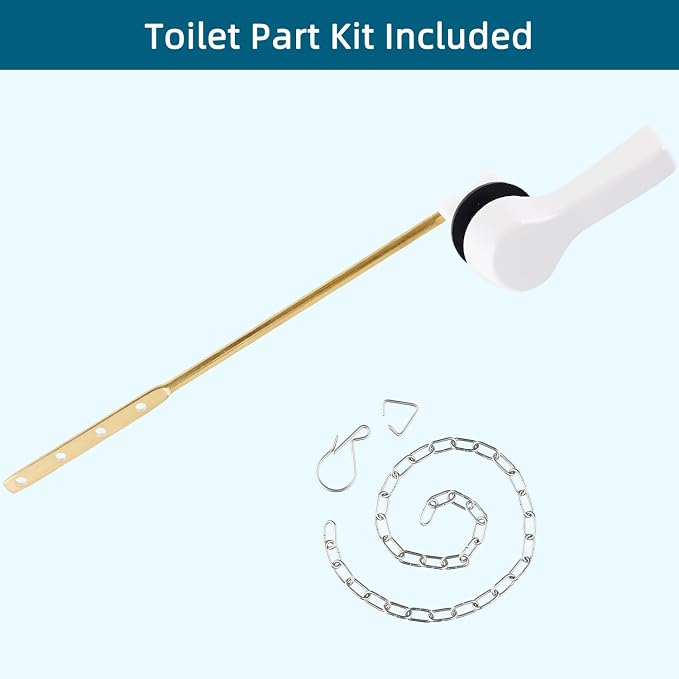 Hygie Rinse Metal Toilet Handle Lever Flush Replacement, Universal Front Mount - Image 5