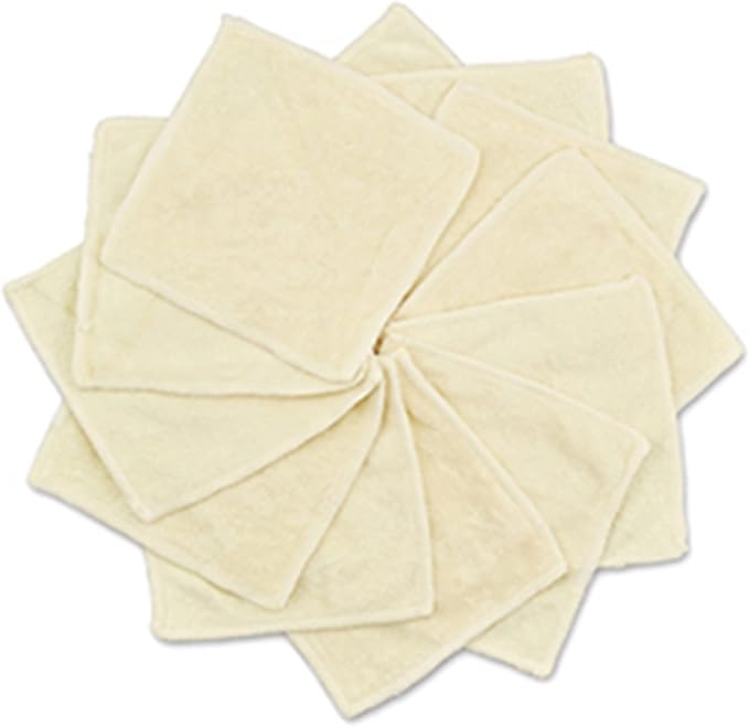 babygoal 12-Pack Rayon from Bamboo Baby Cloth Wipes- Reusable & Washable Small by babygoal
