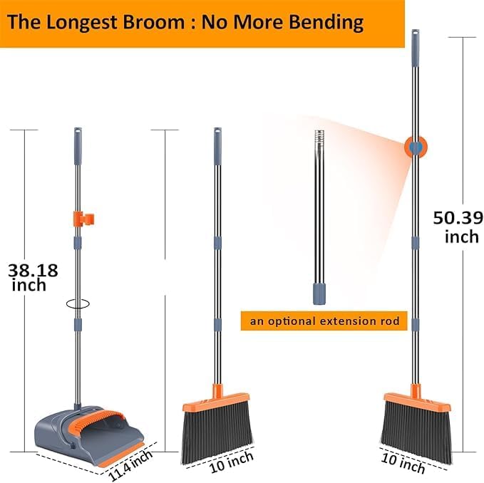 Broom and Dustpan Set – Upright Standing Broom - Image 7