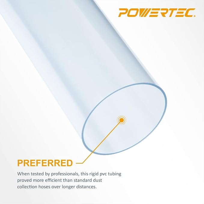 POWERTEC 70427 Clear PVC Pipe 4" x 36" Long - Image 11