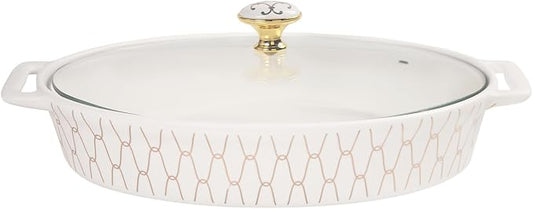 insongdafa 11" x 7.5" Ceramic Oval Casserole Dish by jinsongdafa