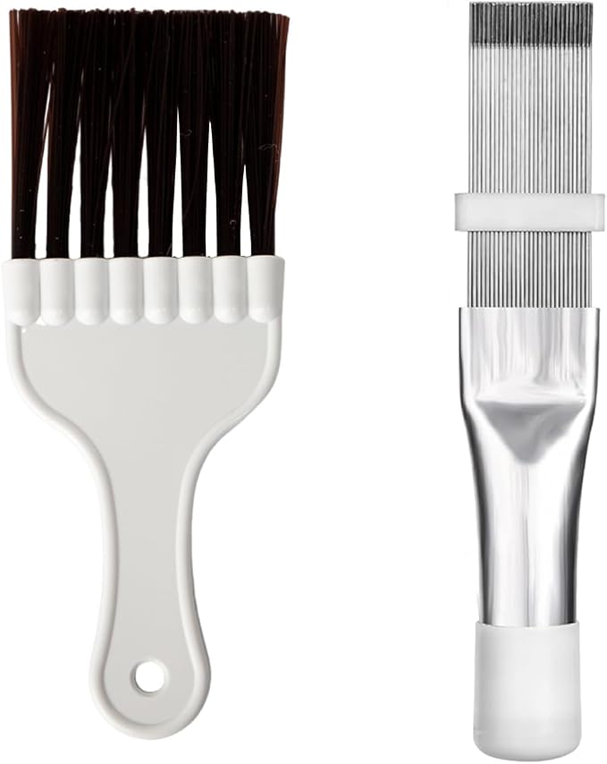 2Pcs Air Conditioner Fin CombsCondenser, Refrigerator Coil Cleaning Brush by siktorrwd