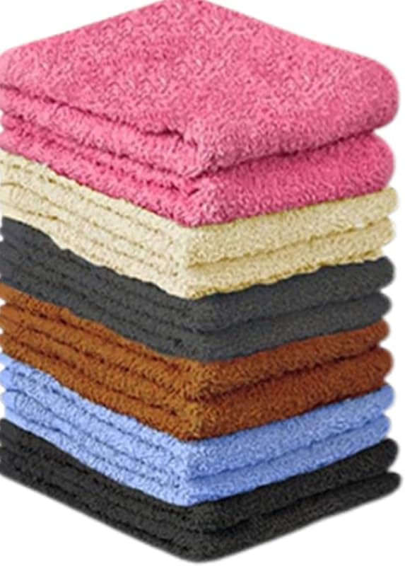 100% Cotton Washcloth Set – Soft, Absorbent Face Towels by QUBA+LINEN