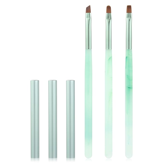 Green Nail Art Clean Up Brushes by INENK