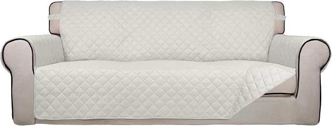 PureFit Reversible Quilted Sofa Cover, Water Resistant Slipcover Furniture by PureFit