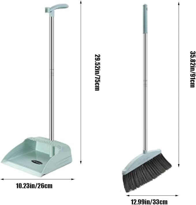Broom and Dustpan Set for Home Indoor 180 Rotatable Broom - Image 2