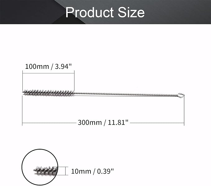 Utoolmart Steel Wire Spiral Power Brushes, 0.4-inch Diameter, 12-inch Length - Image 2