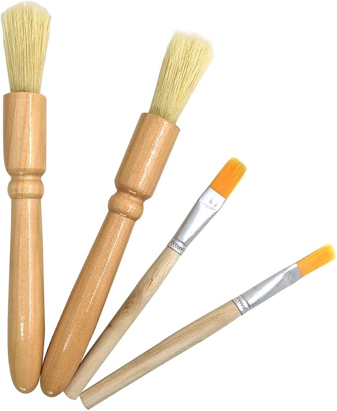 4 Packs Coffee Grinder Brush, DanziX Wooden Cleaning Brush by WelcometotheDanziX