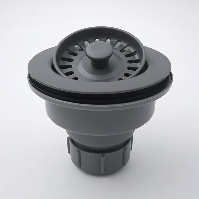 3-1/2 Inch Polymer Urban Gray Sink Drain Assembly - Image 4