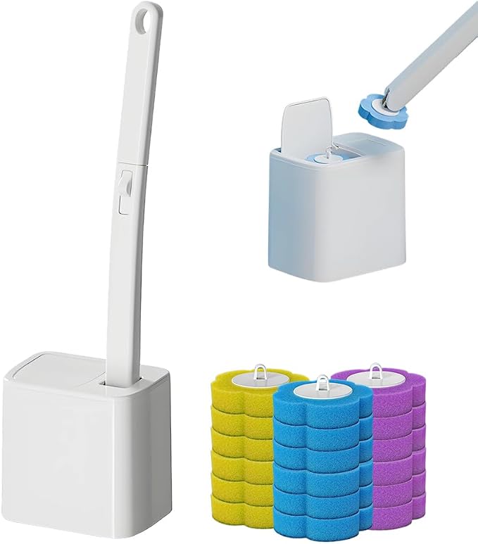 Disposable Toilet Brush, 2026 New Toilet Brush Holder, Compact Wall Mounted by anykill